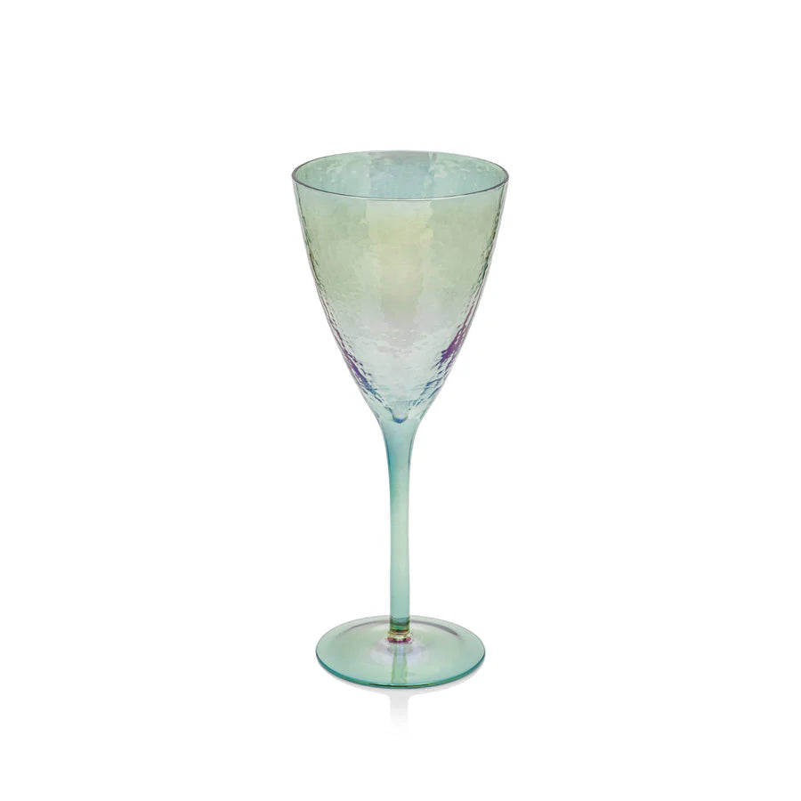 Blue Green Luster Glassware Collection