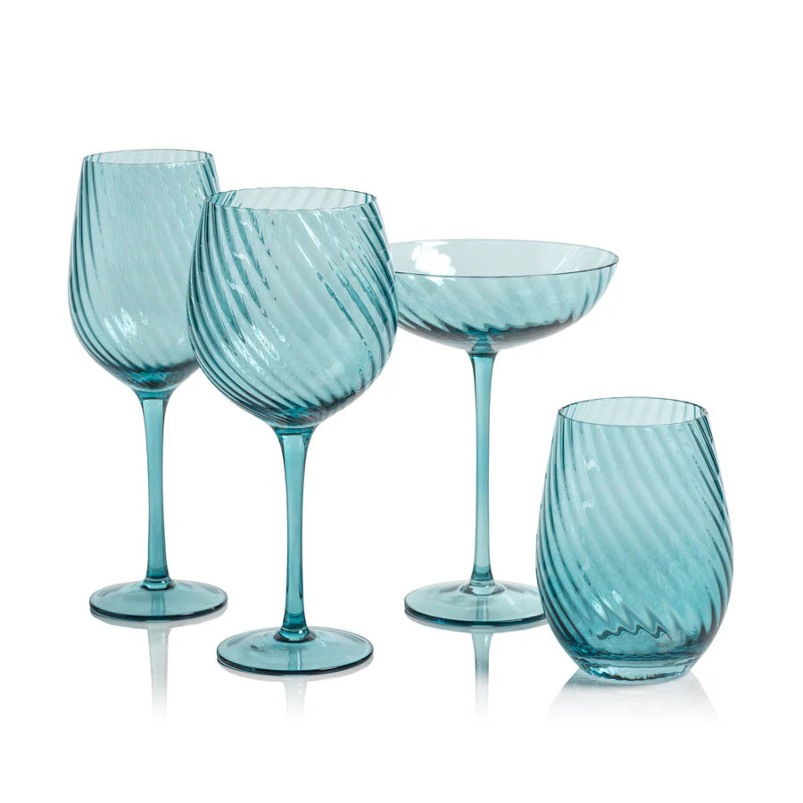 Savoy Optic Swirl Glassware