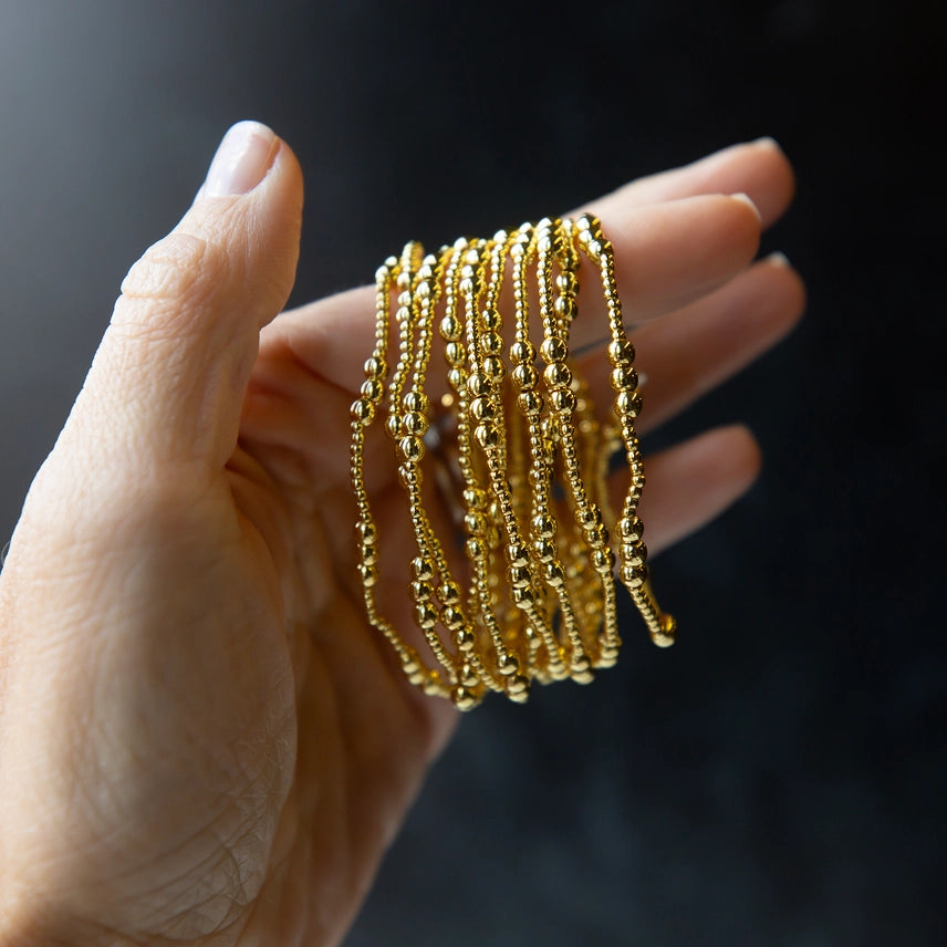 Gold Beaded Bracelets