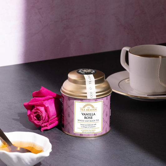 Vanilla Rose Mini Tea Bag Canister