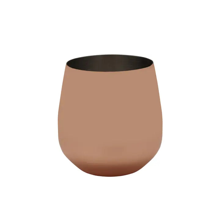 Copper Plate Stemless Goblet