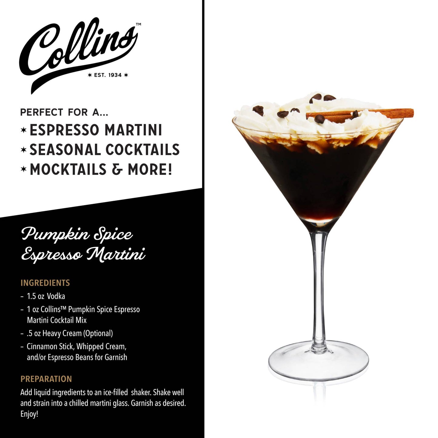 Pumpkin Spice Espresso Martini Cocktail Mix