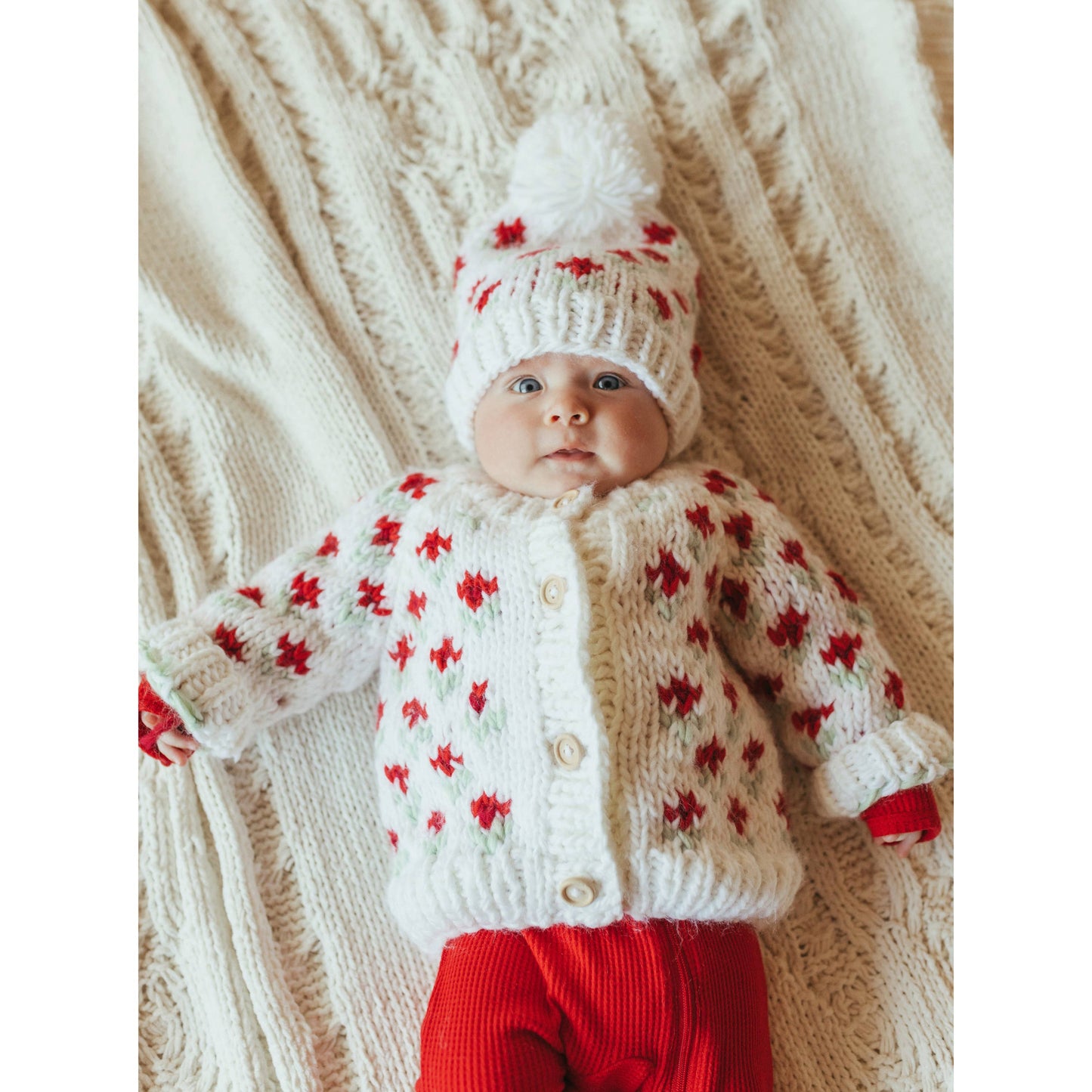 Bitty Blooms Holiday Baby Cardigan