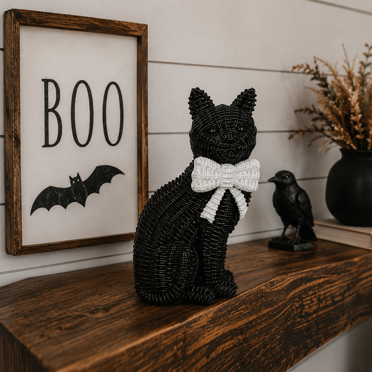 Resin Black Cat Décor