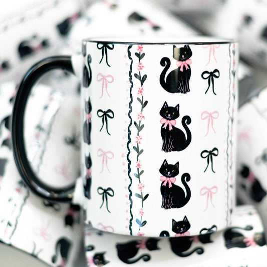 Coquette Cat Ceramic Mug