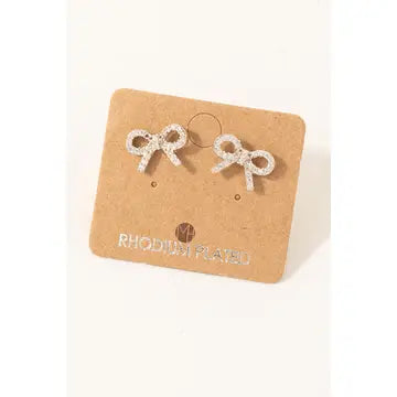 Ribbon Bow Stud Earrings