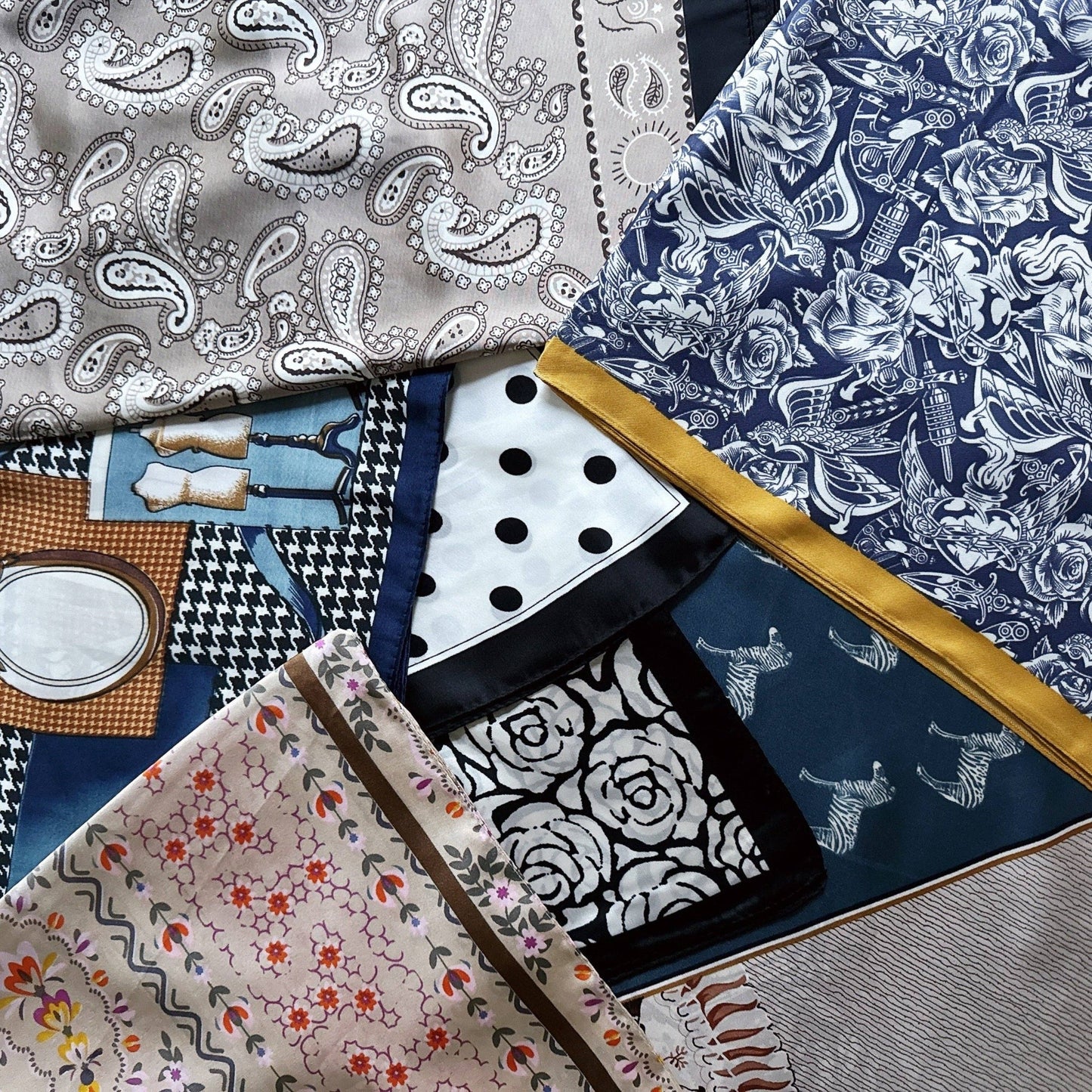 Stylish Satin Square Scarves