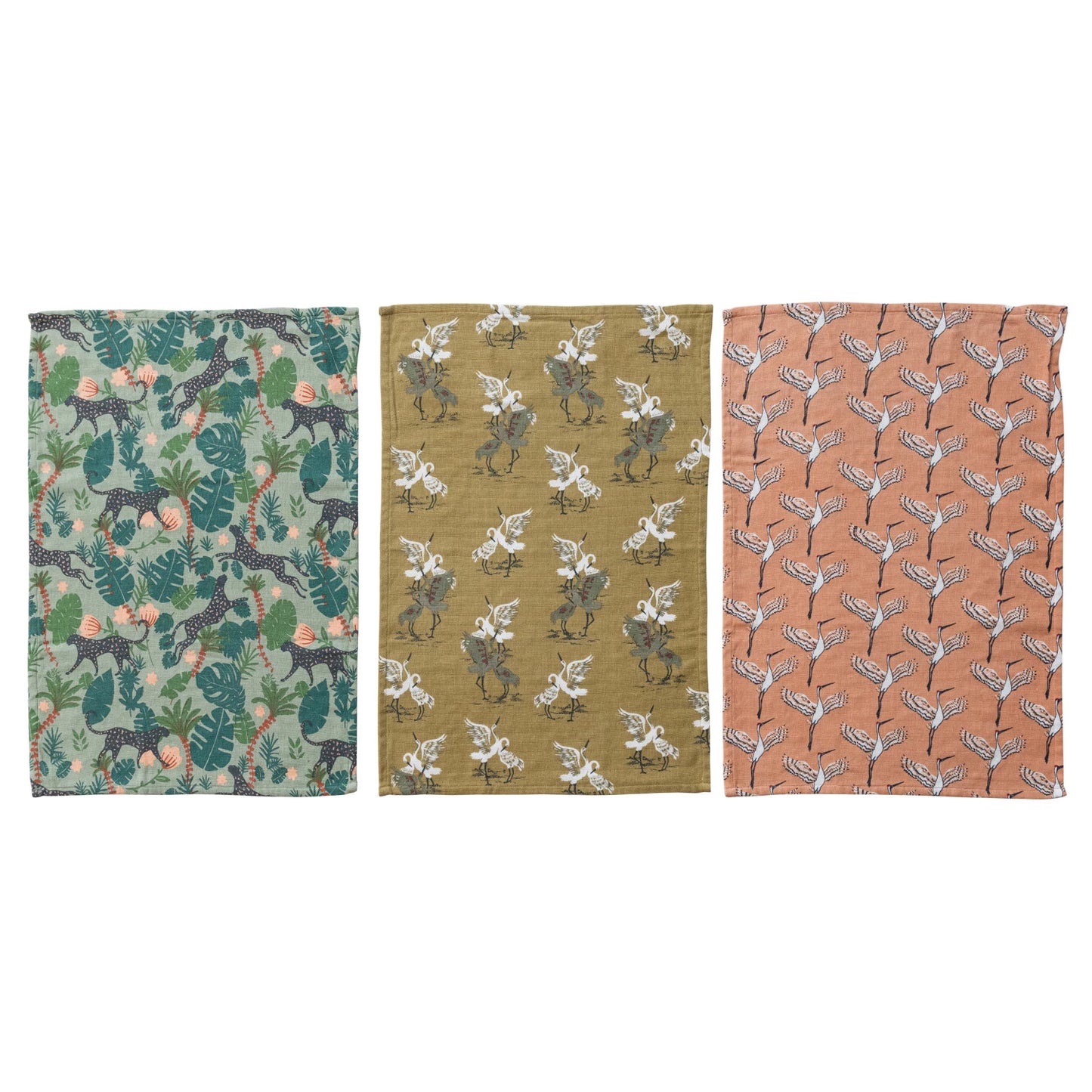 Double Cloth Kitchen Towel w/ Animal Pattern