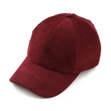 Corduroy Solid Color Baseball Cap