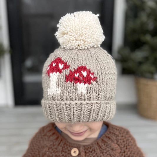 Knit Mushroom Beanie