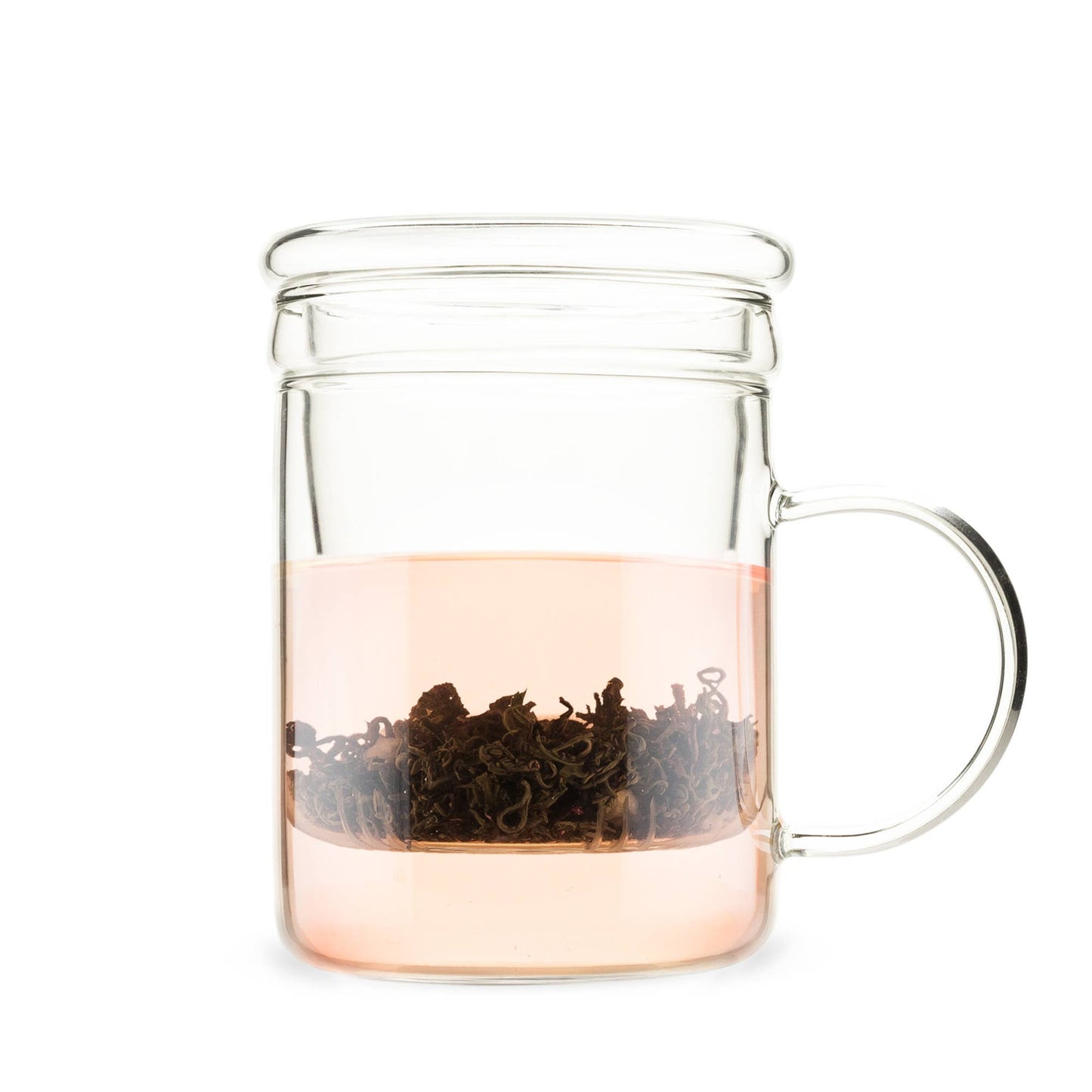 Glass Loose Leaf Tea Infuser Mug w/ Lid