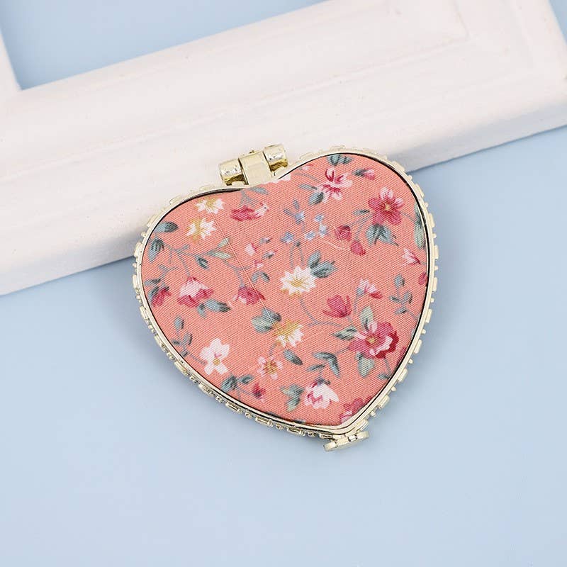 Travel Compact Floral Mirror