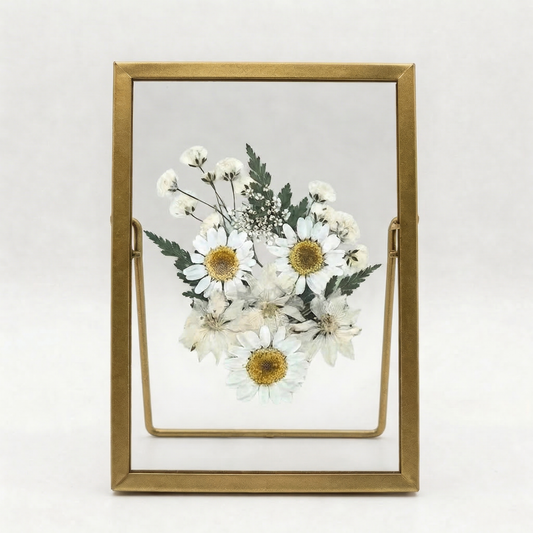 Real Pressed Flower Frame - Gold