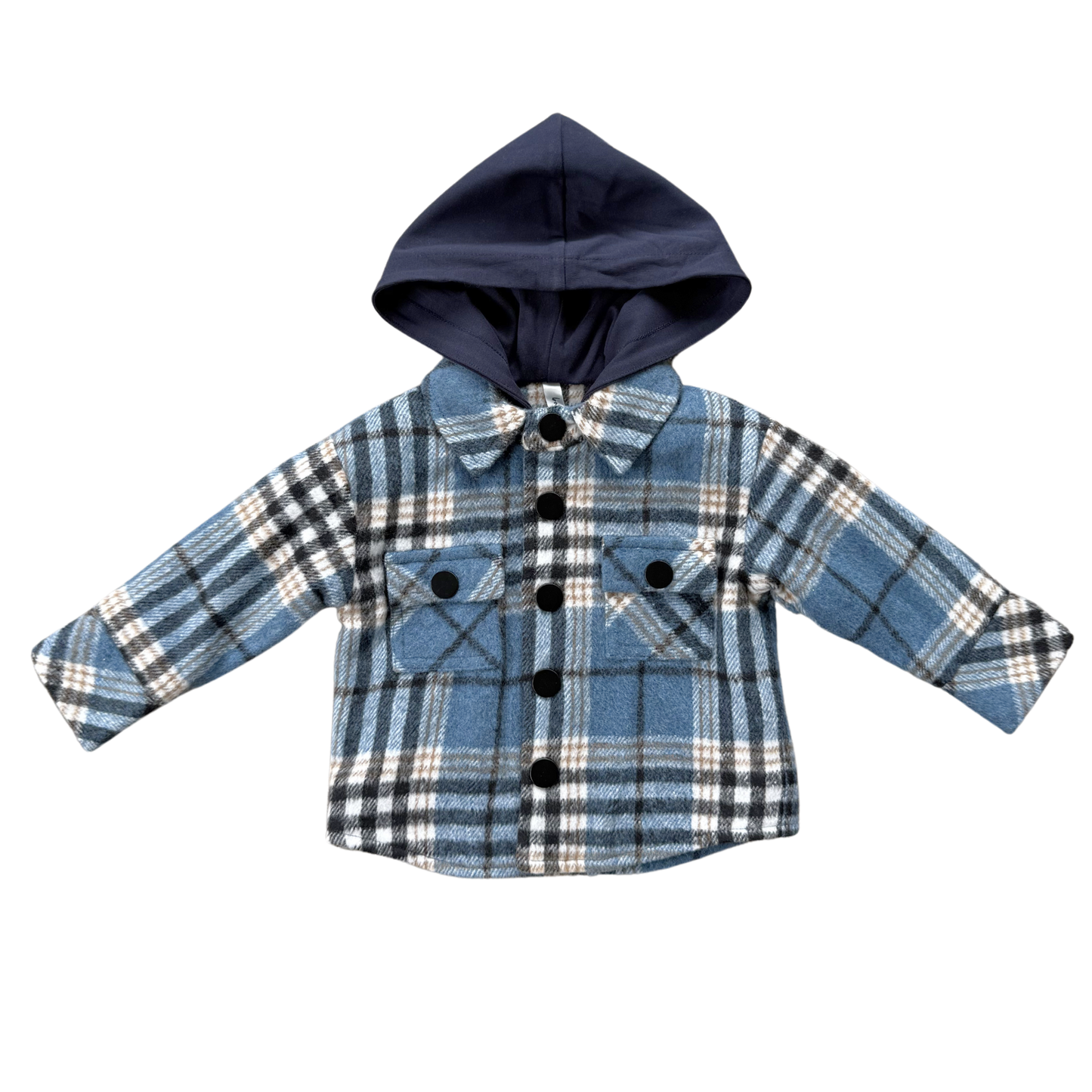Hooded Plaid Shacket