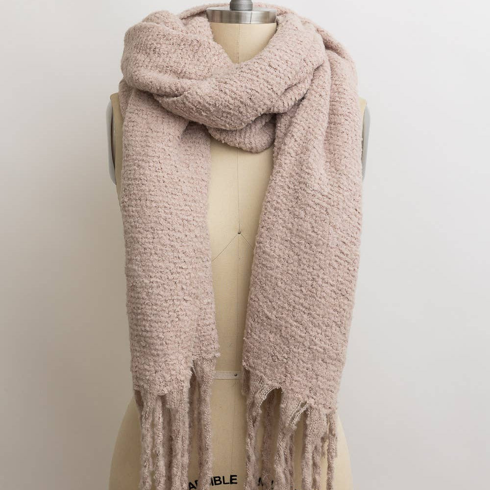 Cozy Knit Scarf w/ Tassels