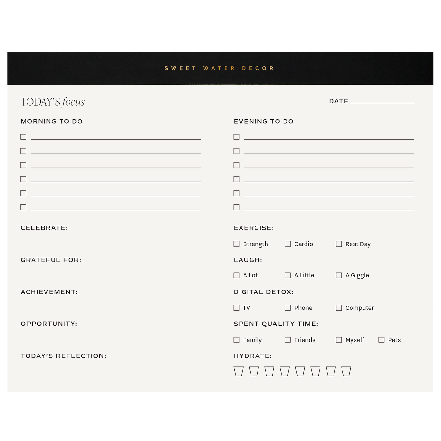 Self Care Notepad
