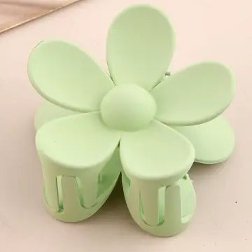 Matte Floral Claw Clips