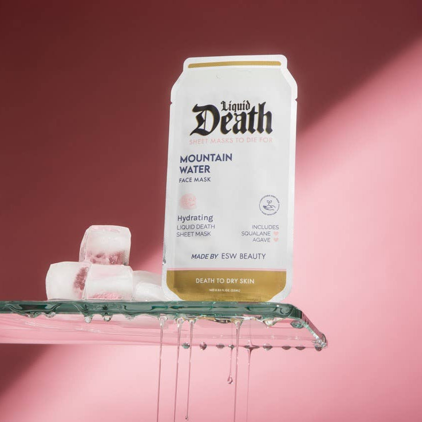 Mountain Water Liquid Death Hydrating Face Mask