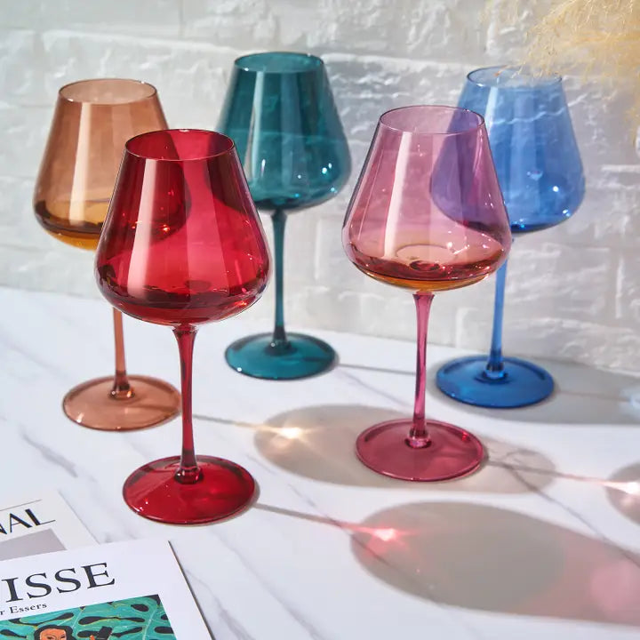 Colored Crystal Wine Glasses