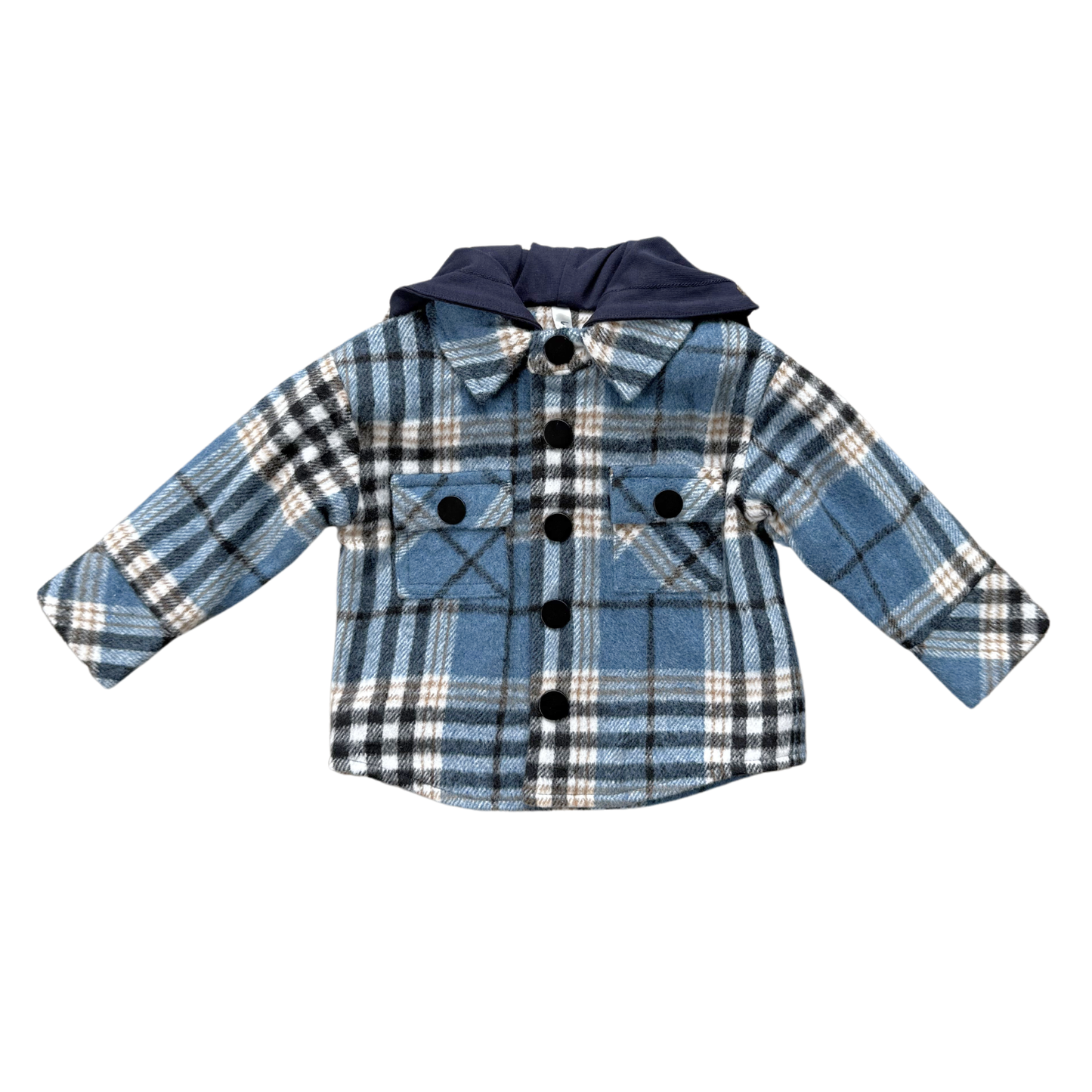 Hooded Plaid Shacket