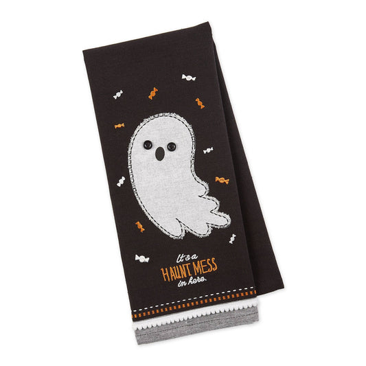 Haunt Mess In Here Embellished Tea Towel