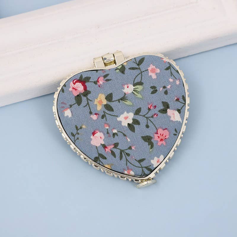 Travel Compact Floral Mirror