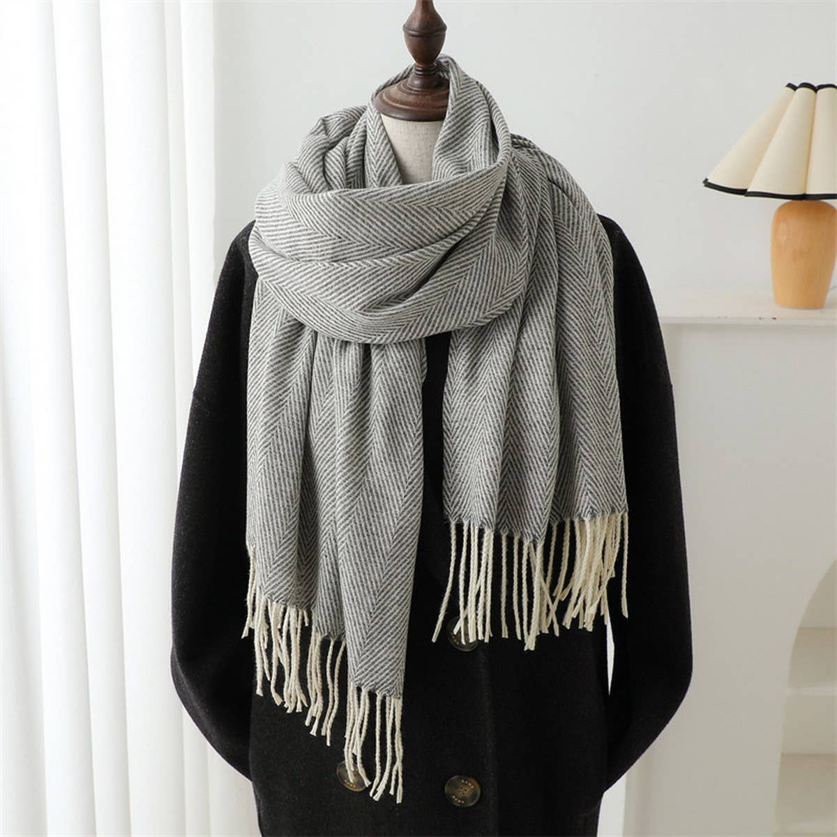 Cozy Water Ripple Wrap Scarf