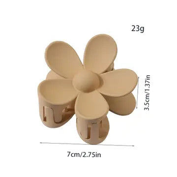 Matte Floral Claw Clips