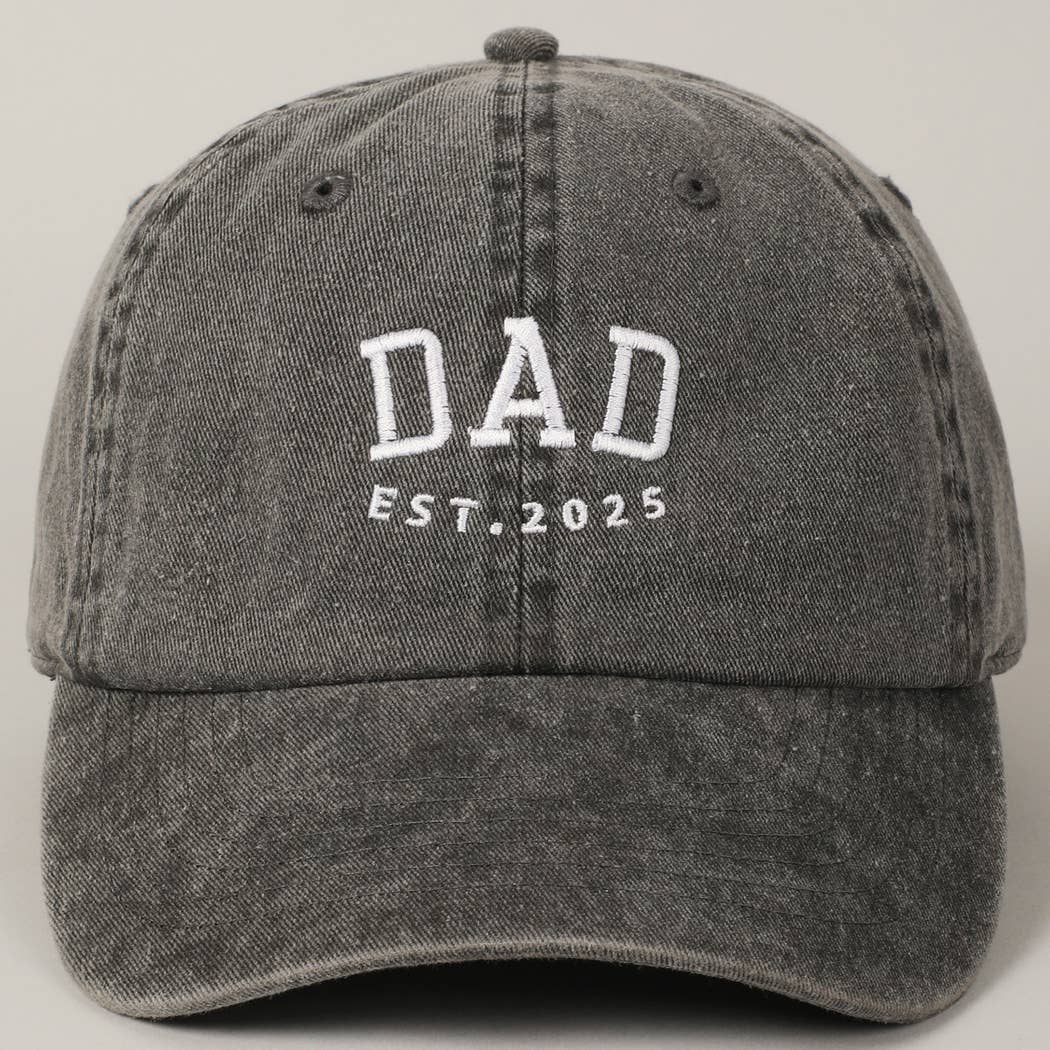 Dad est. 2025 Embroidered Baseball Cap