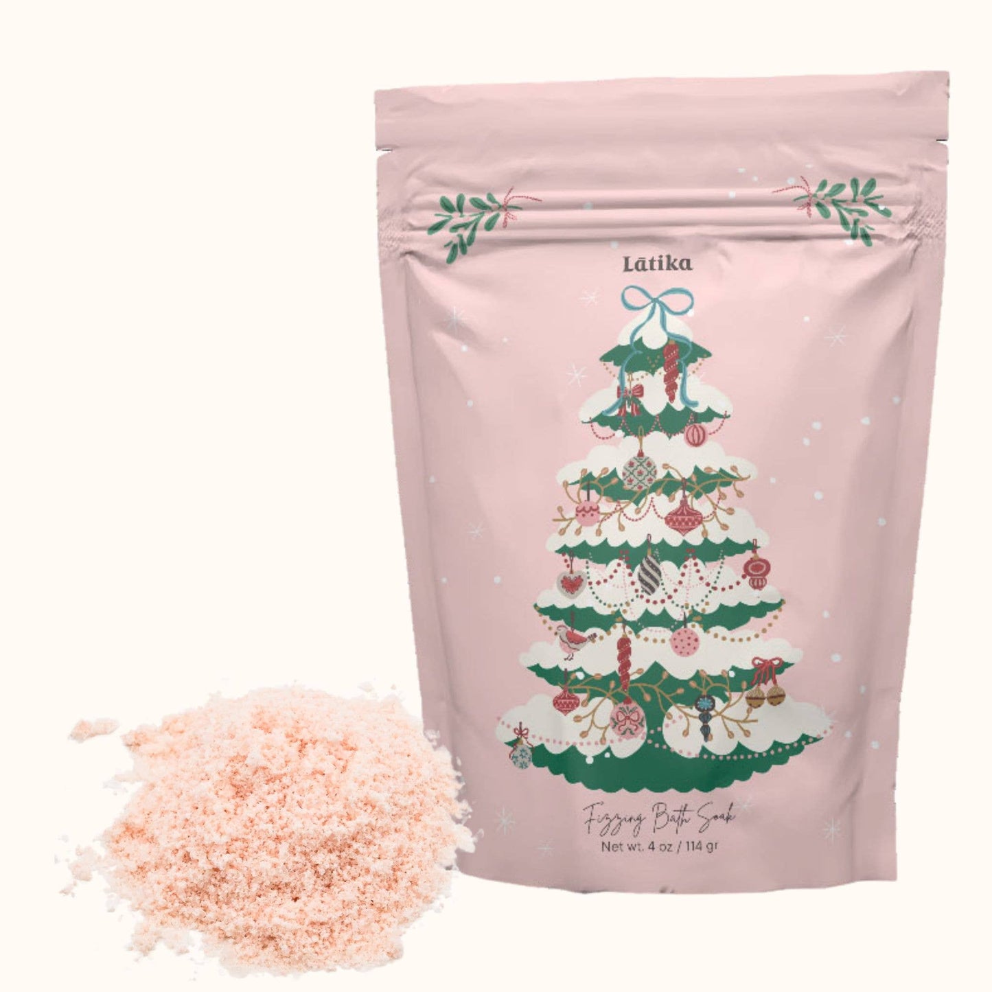 Pink Christmas Fizzing Bath Soak