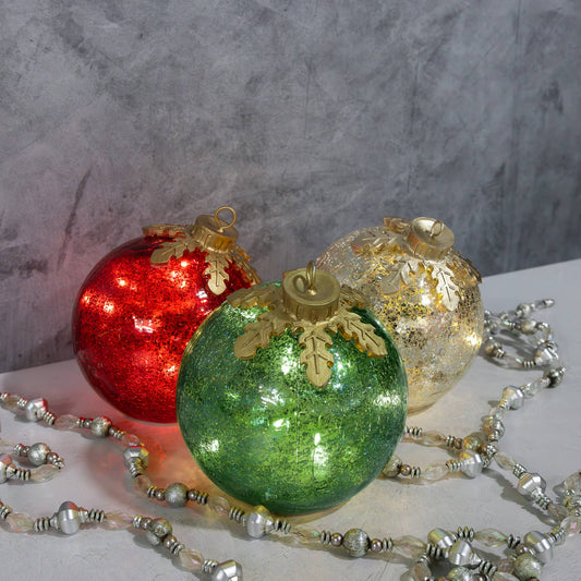 Glass Tabletop Christmas Ornaments