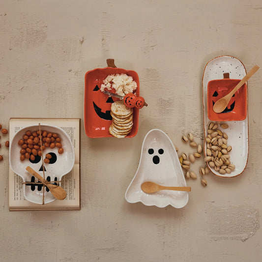 Ghost Shaped Dish w/ Spoon