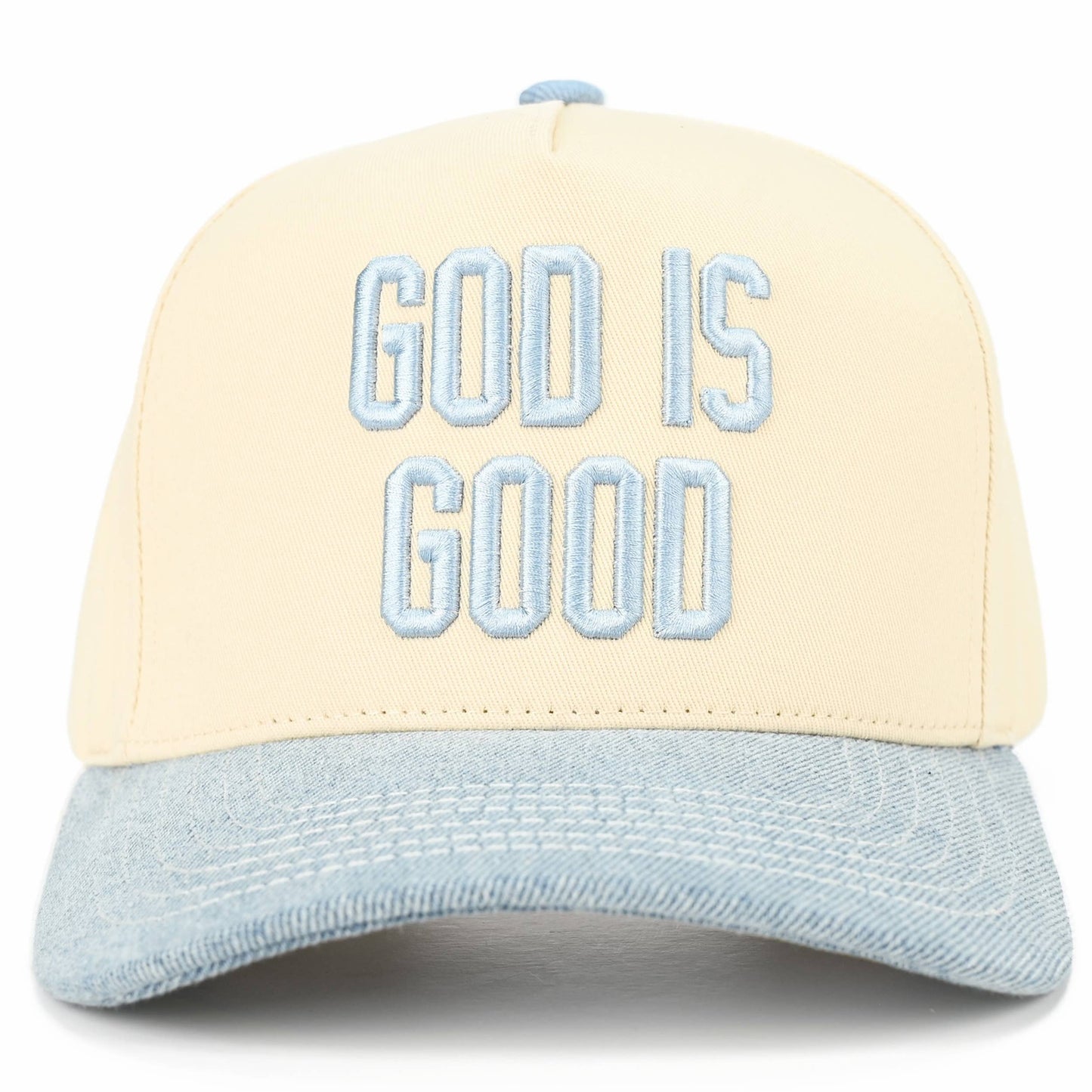 GOD IS GOOD Embroidered Two Tone Trucker Hat