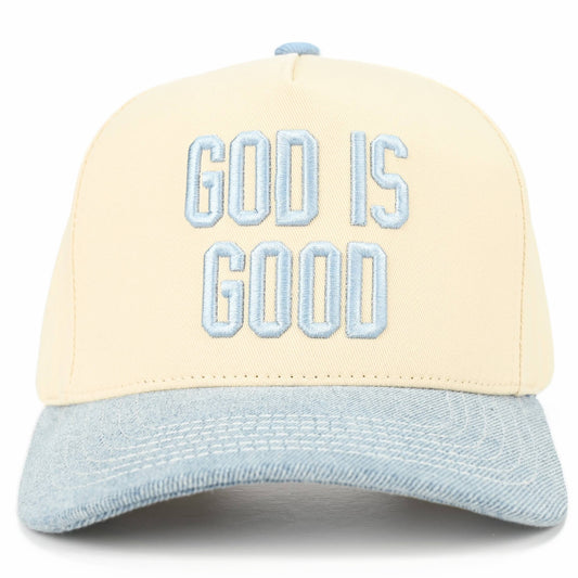 God Is Good Embroidered Trucker Hat