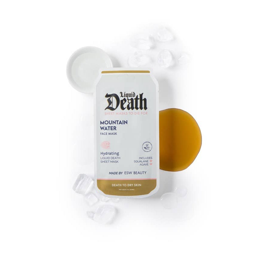 Mountain Water Liquid Death Hydrating Face Mask