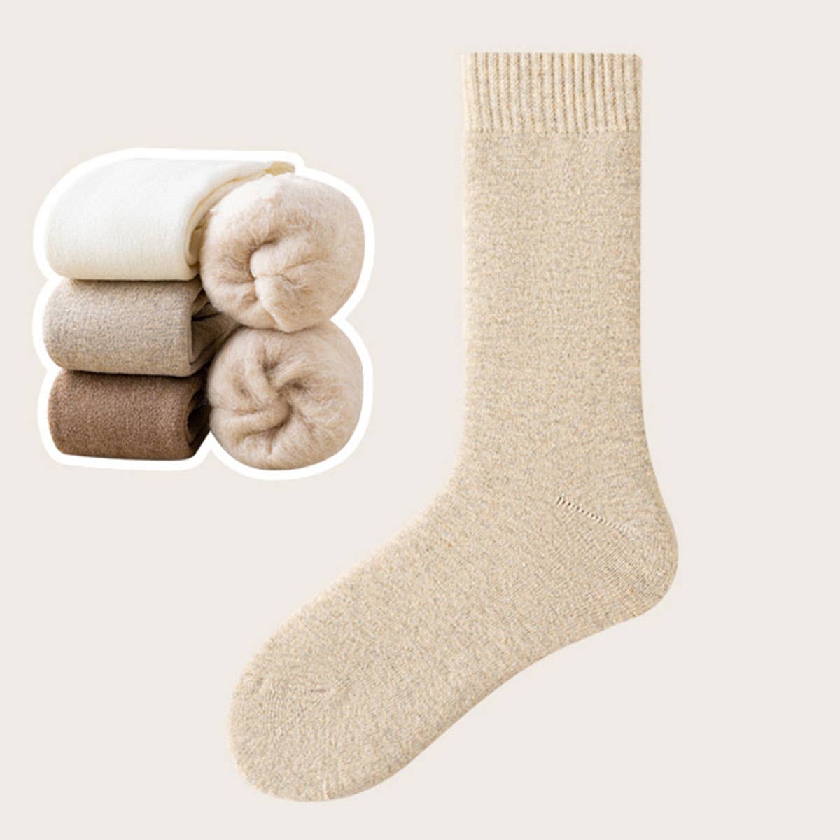 Imitation Cashmere Soft Crew Socks