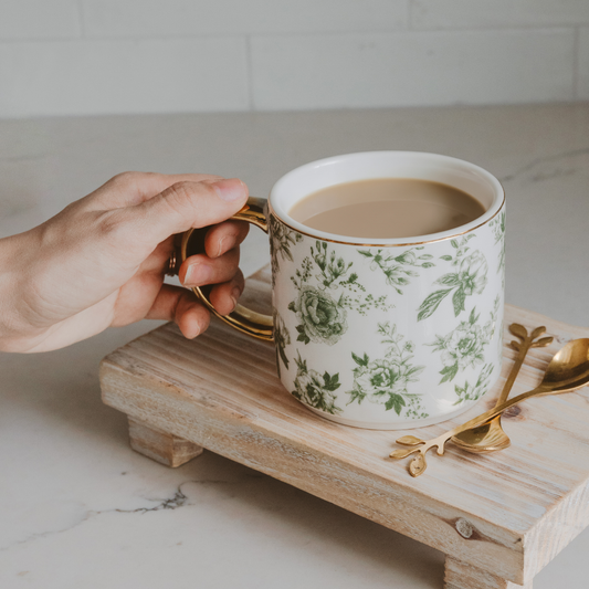 Green Delft Mug