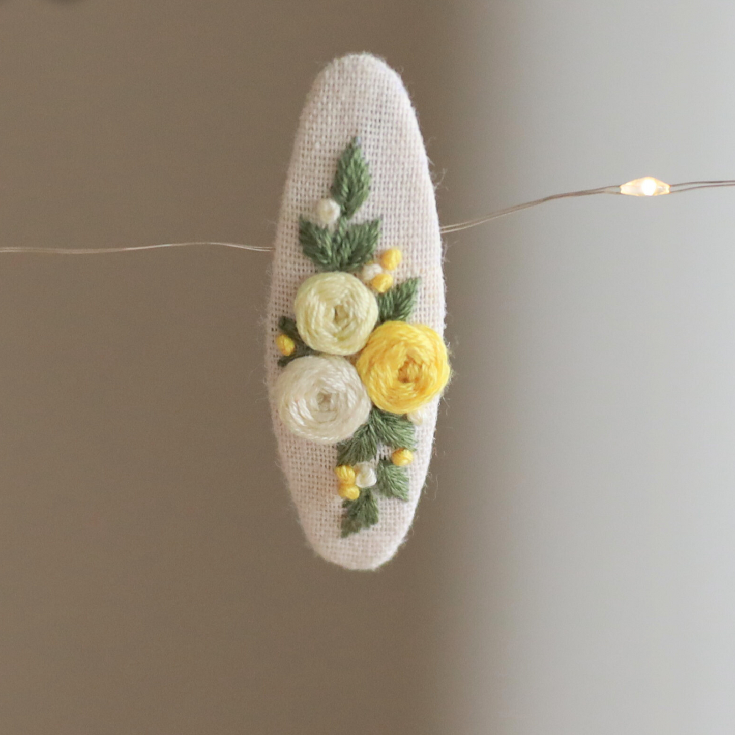Garden Medley Embroidered Hair Clips