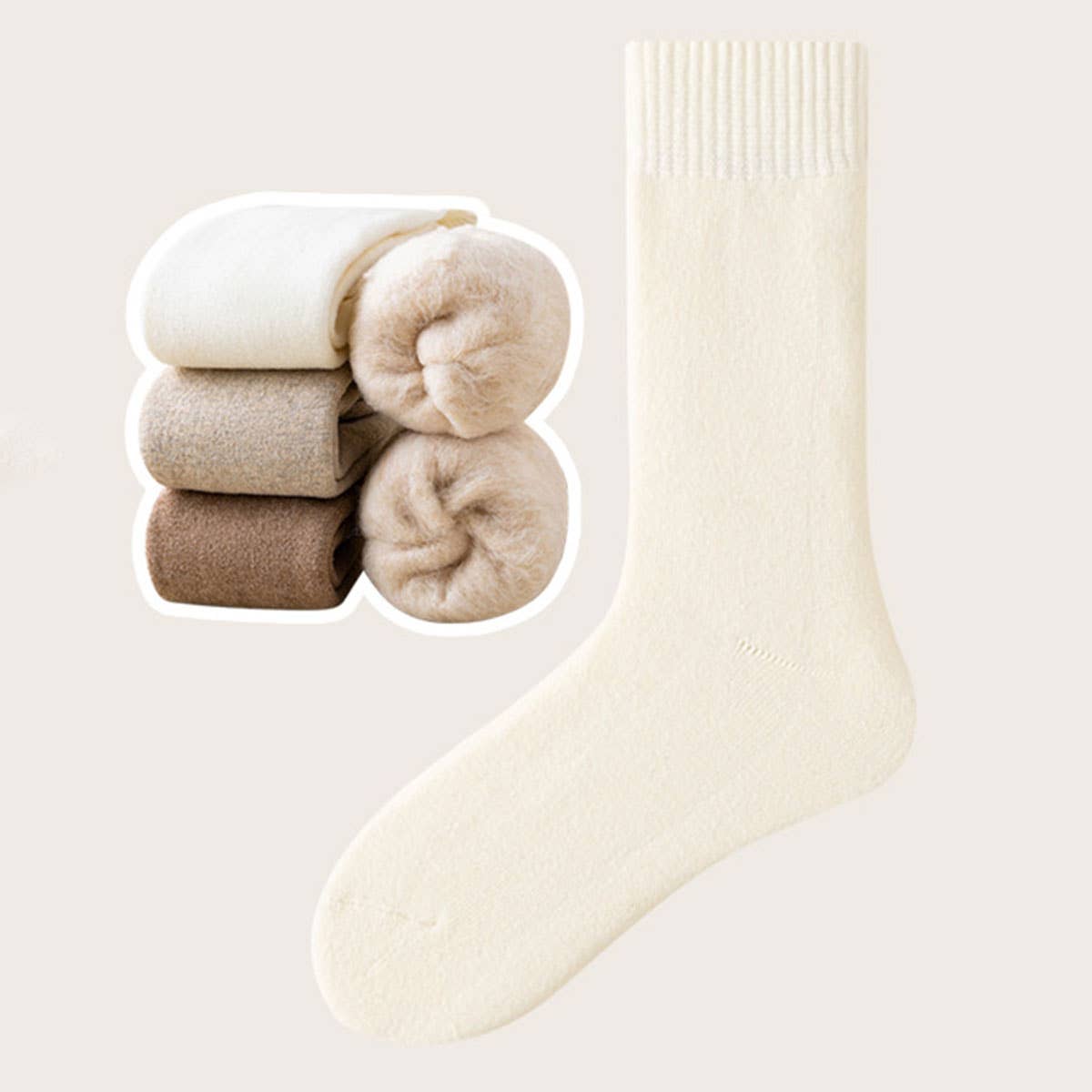 Imitation Cashmere Soft Crew Socks