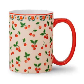 Cherries Porcelain Mug
