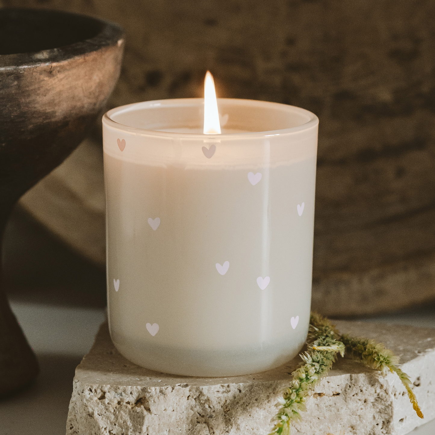 All Over Hearts Candle
