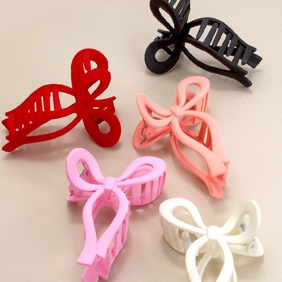 Matte Bow Hair Claw Clips