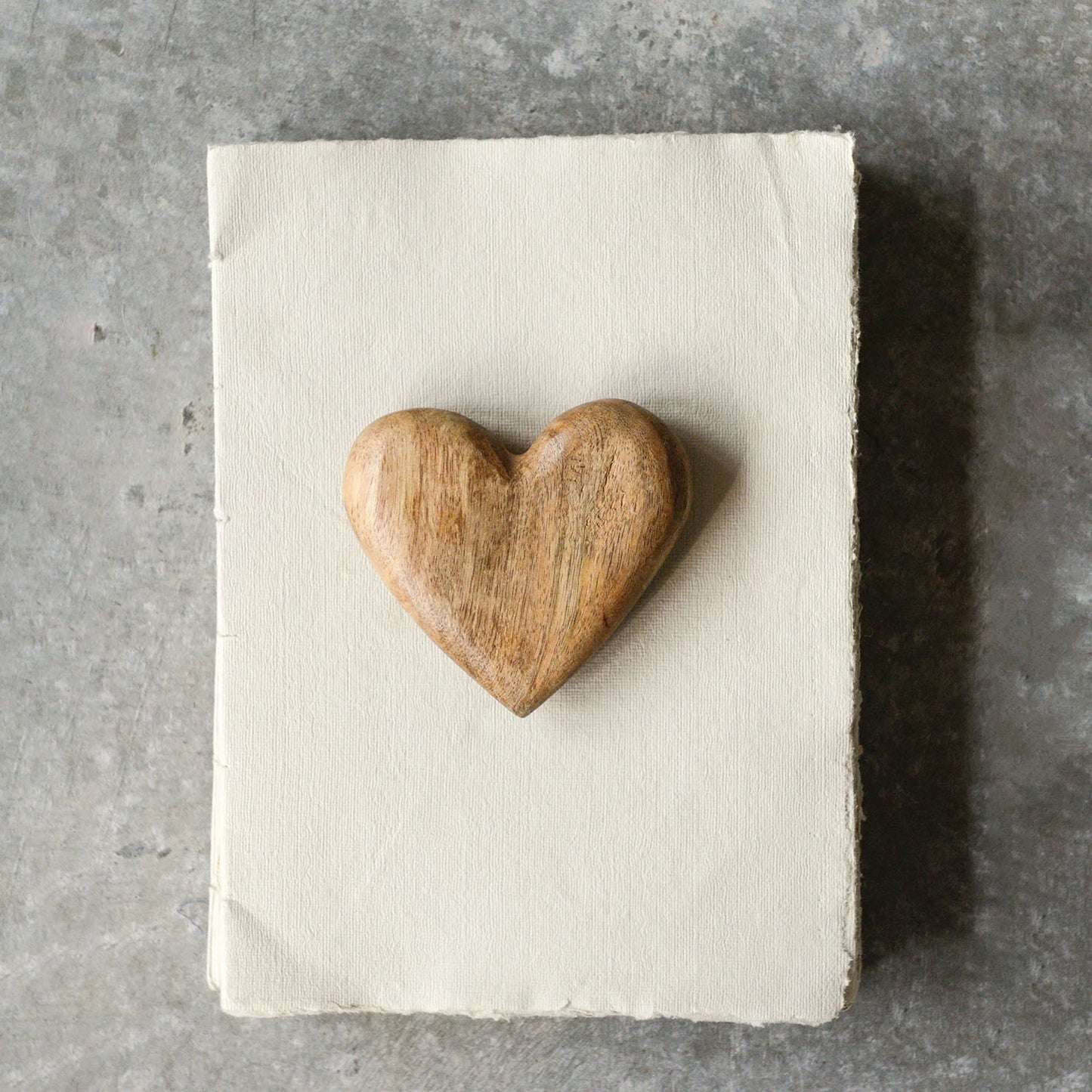 Hand Carved Mango Wood Heart