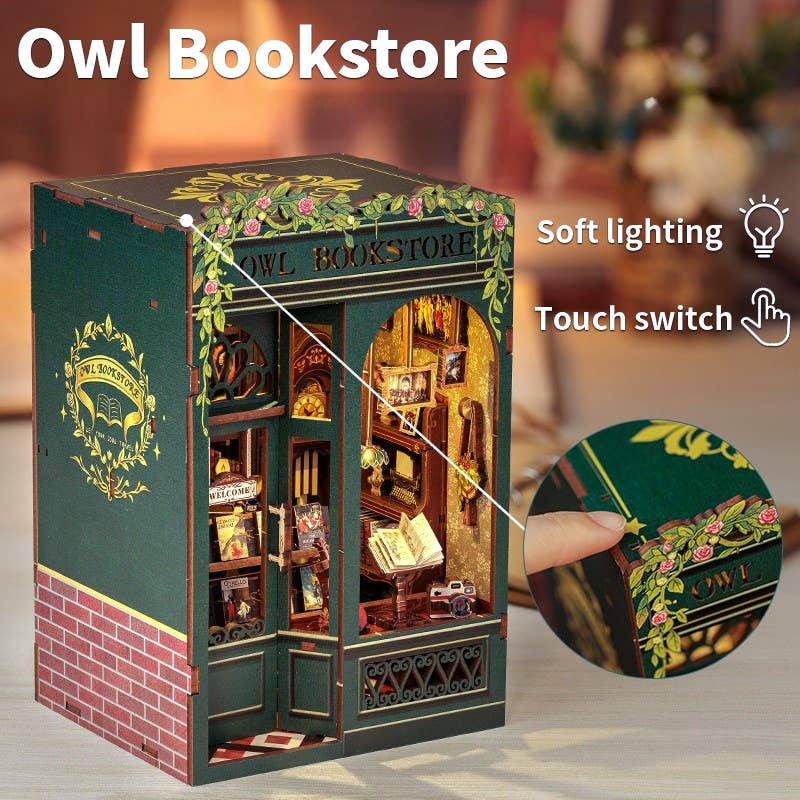 DIY Book Nook Kit: Owl Bookstore