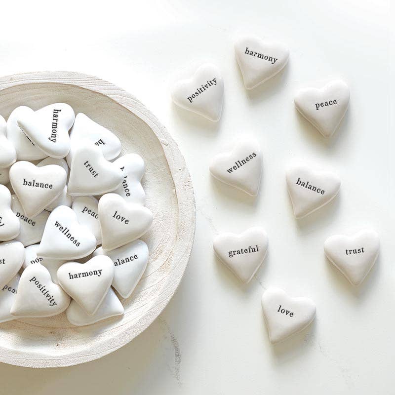 Engraved Ceramic Hearts