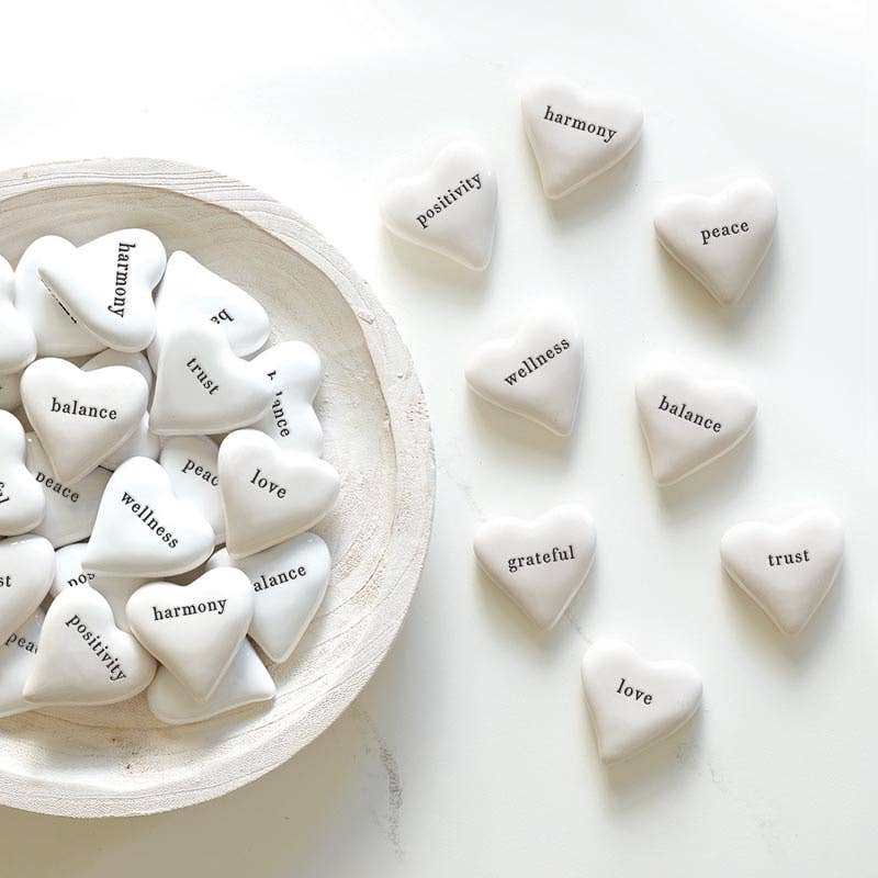 Engraved Ceramic Hearts
