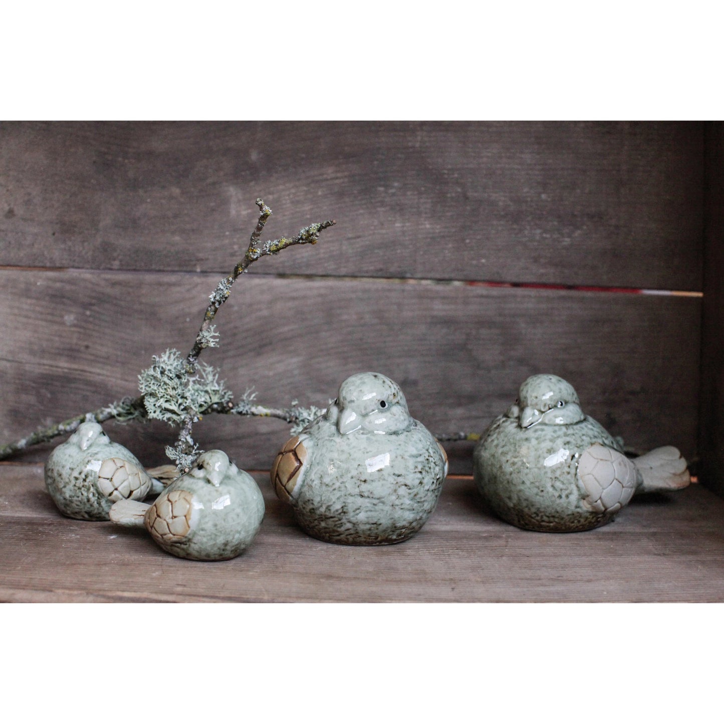 Aqua Stoneware Birds