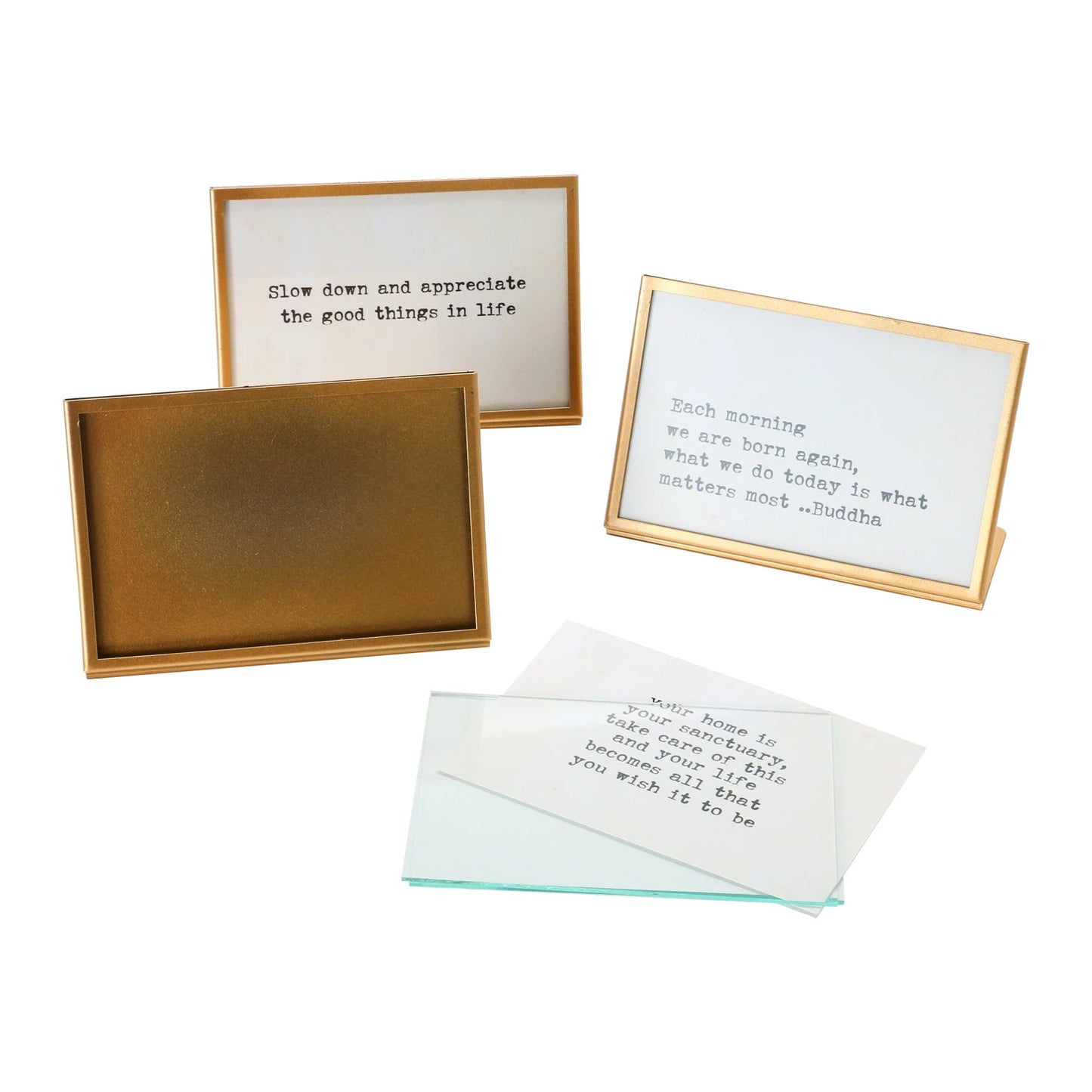 Gold Easel Frame w/ Quote