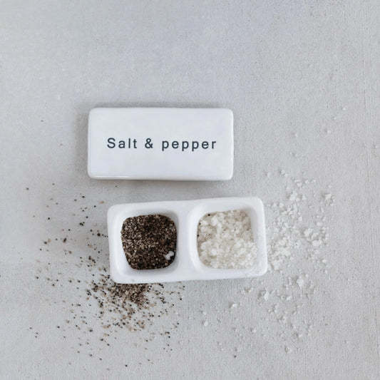 Stoneware Pinch Pot w/ Salt & Pepper Lid