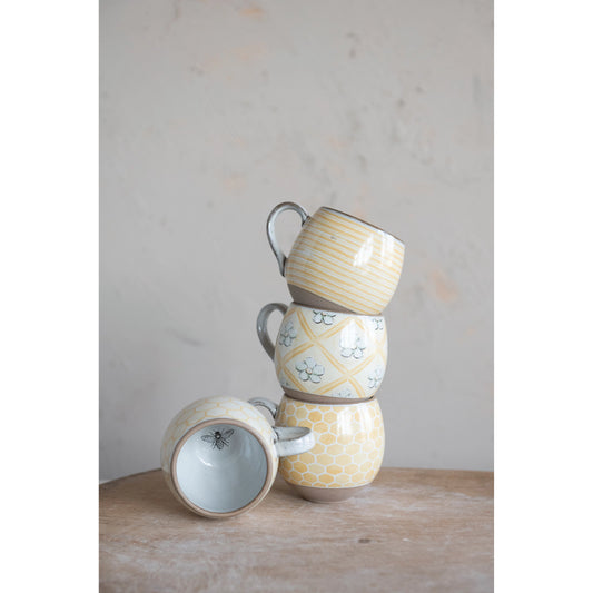 Rustic Country Patterned Mugs